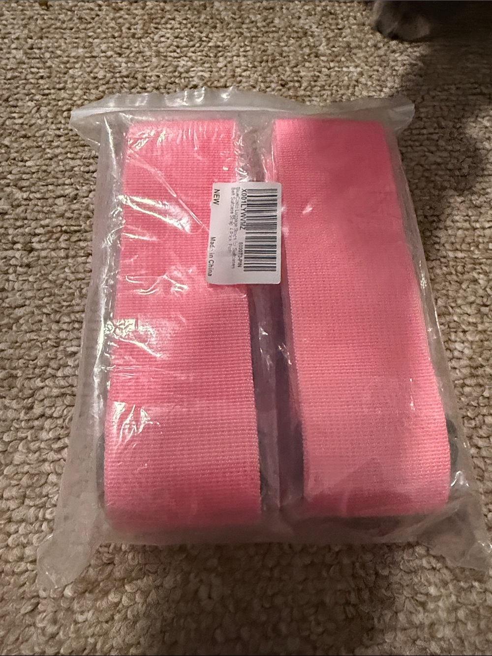 NWT Pink Luggage Straps